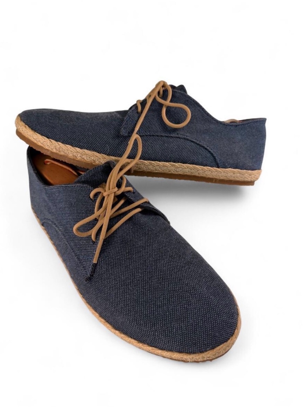Patara Navy Canvas Lace Canvas Shoes with Tan Laces